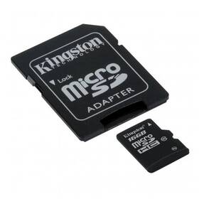 Karta pamięci Kingston MicroSDHC 16GB Class10 + adapter (SDC10/16GB)