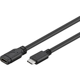 PremiumCord USB-C/USB-C, M/F, prodlužovací, 2m (ku31mf2) čierny