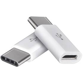 EMOS USB-C (M) / micro USB (F), 2 ks (SM7023) bílá