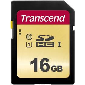 Transcend 500S SDHC 16GB UHS-I U1 (Class 10) (95R/60W) (TS16GSDC500S)