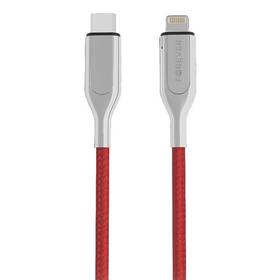 Forever USB-C/Lightning, MFi, 1,5 m červený
