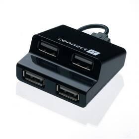 USB Hub Connect IT (CI-108) USB 2.0 / 4x USB 2.0 (CI-108) čierny