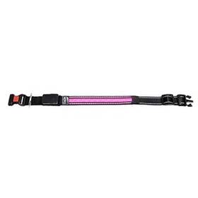 Obojok Karlie LED nylonový s USB nabíjením 48cm ružový