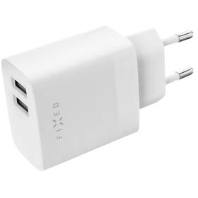 Ładowarka sieciowa FIXED 17W Smart Rapid Charge, 2x USB + USB-C kabel 1m (FIXC17N-2UC-WH) Biała