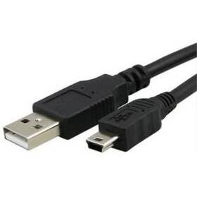 AQ Mini USB 5pin - USB 2.0 A kábel, M/M, 1,8 m (xaqcc63018) čierny