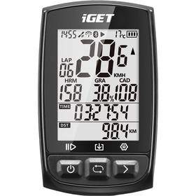 Cyklopočítač s GPS iGET C210 čierny