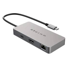 HyperDrive 5v1 USB-C Hub (WWCB) (HY-HDMB2) stříbrný