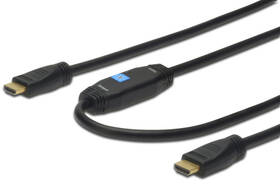 Digitus HDMI 1.4, 20m, ethernet, aktívne zosilnenie (AK-330118-200-S) čierny