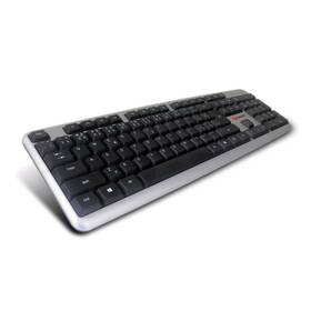 Klawiatura C-Tech KB-102 SLIM, CZ/SK (KB-102-U-SL) Czarna/Srebrna