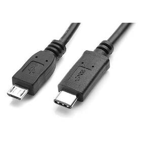 AQ USB 3.1 USB-C samec - USB Micro-B samec , 1 m (xaqcc69010) čierna farba