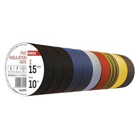 EMOS Izolačný PVC 15mm / 10m farebný mix 10ks