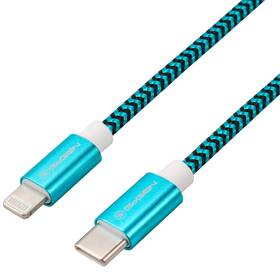 GoGEN USB-C / Lightning, 1m, opletený (USBC8P100MM26) modrý