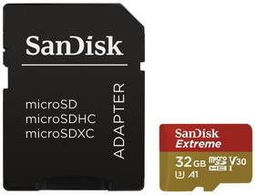 SanDisk Micro SDHC Extreme 32GB UHS-I U1 (100R/60W) + adapter (SDSQXAF-032G-GN6MA) čierna