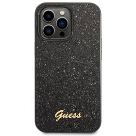 Guess Glitter Flakes Metal Logo na Apple iPhone 14 Pro (GUHCP14LHGGSHK) čierny