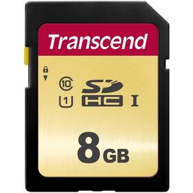 Transcend 500S SDHC 8GB UHS-I U1 (Class 10) (95R/60W) (TS8GSDC500S)