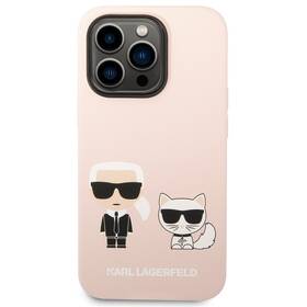 Obudowa dla telefonów komórkowych Karl Lagerfeld MagSafe Liquid Silicone Karl and Choupette na Apple iPhone 14 Pro Max (KLHMP14XSSKCI) Różowy 