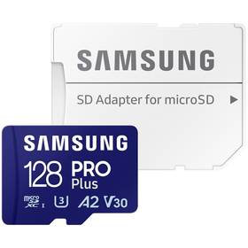 Karta pamięci Samsung Micro SDXC PRO Plus 128GB UHS-I U3 (180R/130W) + SD adaptér (MB-MD128SA/EU)