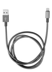 Kabel Verbatim Sync & Charge USB/Lightning, 1m, MFi, nerezová ocel (48860) Szary 