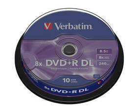 Verbatim DVD+R DualLayer, 8.5GB, 8x, 10cake (43666)