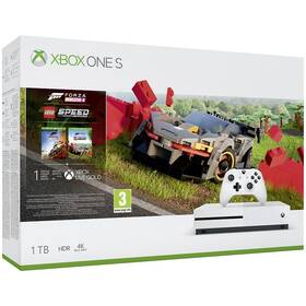 Konsola do gier Microsoft Xbox One S 1 TB + Forza Horizon 4 + DLC LEGO Speed Champions (234-01130)