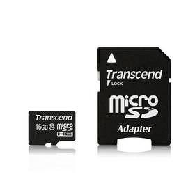 Transcend MicroSDHC 16GB Class10 + adaptér (TS16GUSDHC10)