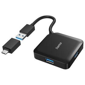 Hama USB,USB-C/4x USB 3.2 Gen 1 (200116) černý
