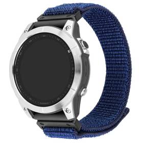 Pasek wymienny FIXED Nylon Sporty Strap na Garmin QuickFit 22mm (FIXNST2-QF22MM-DBL) Niebieski