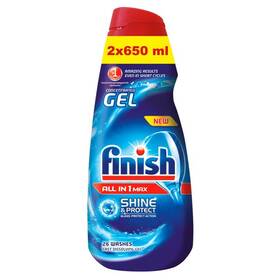 Gel do myčky FINISH All-in-1 Shine&Protect 2x 650 ml