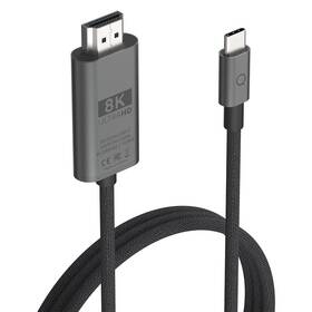 Linq byELEMENTS USB-C/HDMI, 8K/60Hz PRO, 2m (LQ48026) černý