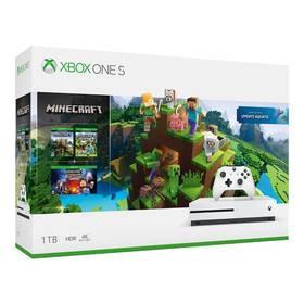 Konsola do gier Microsoft Xbox One S 1 TB + Minecraft + Explorer's Pack + Minecraft: Story Mode - The Complete Adventure (234-00515) Biała