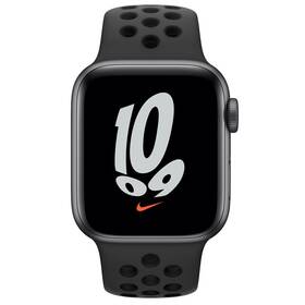 Apple Watch Nike SE GPS, 40mm púzdro z vesmírne sivého hliníka - antracitový/čierny športový remienok (MKQ33VR/A)
