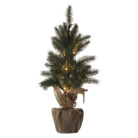 EMOS 20 LED vánoční stromek, 52 cm, 3x AA, vnitřní, teplá bílá, časovač (DCTW01) (poškozený obal 2990015556)