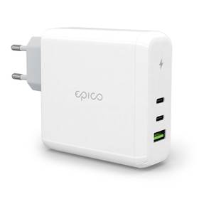 Ładowarka sieciowa Epico GaN 100W, 1xUSB, 2x USB-C (9915101100126) Biała