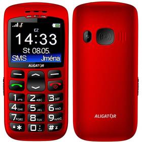 Mobilní telefon Aligator A670 Senior (A670R) červený