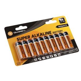 Batéria alkalická GoGEN SUPER ALKALINE AA, LR06, blister 10 ks (GOGR06ALKALINE10)
