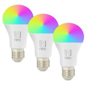 IMMAX NEO LITE SMART LED E27 9W RGB+CCT barevná a bílá, stmívatelná, WiFi, 3ks (07712C)