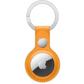 Apple AirTag kožená klíčenka - měsíčkově oranžová