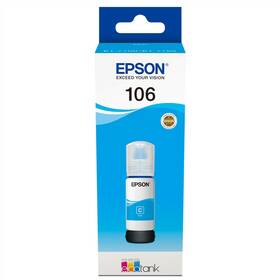 Inkoustová náplň Epson 106 EcoTank, 70 ml (C13T00R240) azurová