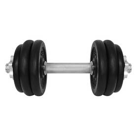 Hantla (30mm) LIFEFIT jednoręczna 15 kg, 6x lakierowane krążki Czarna/metal