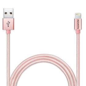 Kabel ADATA Sync & Charge USB/Lightning, 1m, MFi, opletený (AMFIAL-100CMK-CRG) Różowy 
