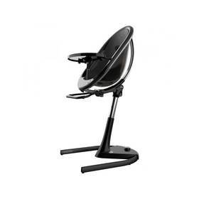 Krzesełko do karmienia Mima Moon 2G chrom z podnóżkiem Czarny/Chrom/Plastik