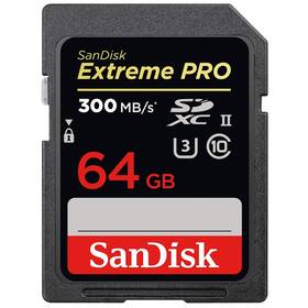 Paměťová karta SanDisk SDXC Extreme Pro 64GB UHS-II U3 (300R/260W) (SDSDXPK-064G-GN4IN)