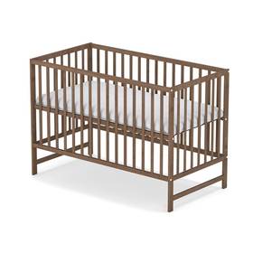 Drewniane łóżeczko dla dziecka Baby Sky KLASIK orzech