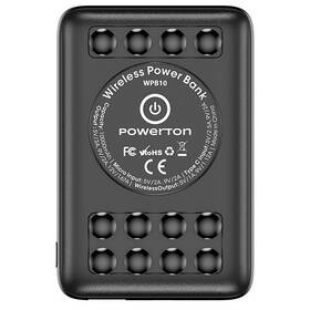 Powerbank Powerton 10 000mAh, bezdrátové nabíjení, QC 3.0 (WBP10) černá