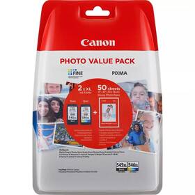 Canon PG-545XL/CL-546XL, 400/300 strán, Photo Value Pack, CMYK, (8286B006)