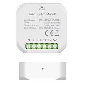 iQtech SmartLife SB21, Dvojté mini WiFi relé, 2x 5A (IQTA127)