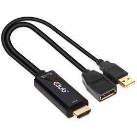 Redukcja Club3D HDMI/DisplayPort, 4K60Hz, M/F, aktivní (CAC-1331) Czarna