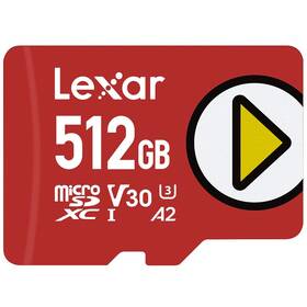 Lexar PLAY microSDXC 512GB UHS-I, (160R/100R) C10 A2 V30 U3 (LMSPLAY512G-BNNNG)