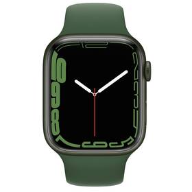 Apple Watch Series 7 GPS, 45mm púzdro zo zeleného hliníka - ďatelinovo zelený športový remienok (MKN73VR/A)