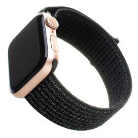 Pasek wymienny FIXED Nylon Strap na Apple Watch 42/44/45 mm - reflexně černý (FIXNST-434-REBK)